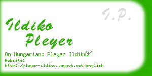 ildiko pleyer business card